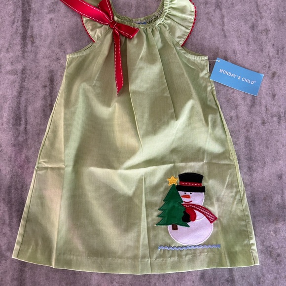Monday’s Child Christmas Snowman Dress Size 2 - Picture 2 of 11